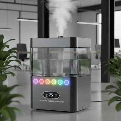 Bon prix Humidificateur industriel à ultrasons de 15 à 30 m2 offrant 7 lumières colorées adaptées à la production industrielle et aux bureaux en ligne